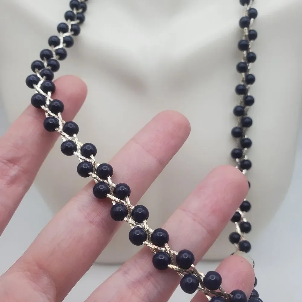 Midnight blueberry estate laced‎ necklace